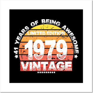 41 Year Old Gifts Vintage 1979 Limited Edition 41 th Birthday Posters and Art